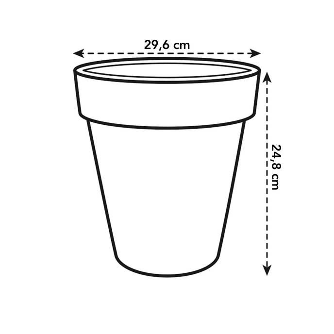 green basics top planter 30cm taupe